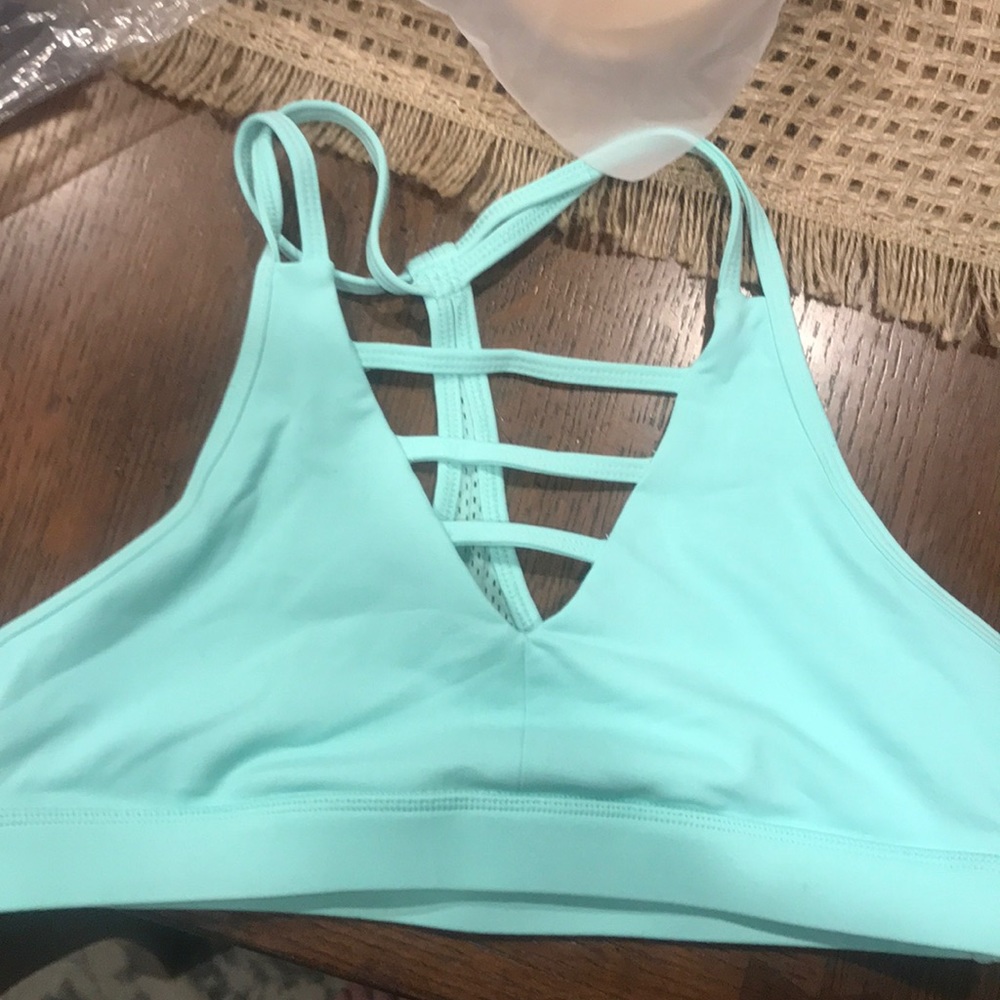 Zyia turquoise grid bra